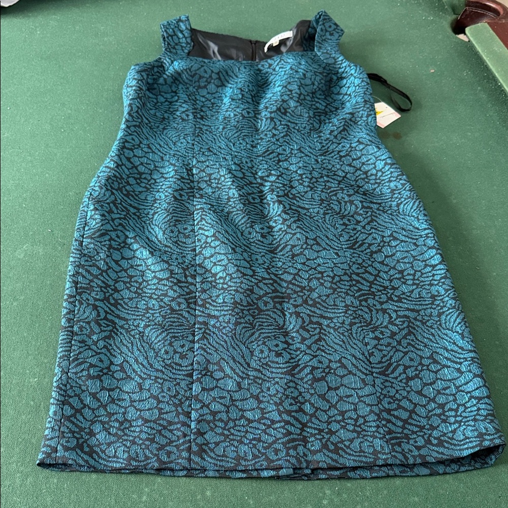 Kasper Teal and Black Maxi Dress. CAJA. # 1. D